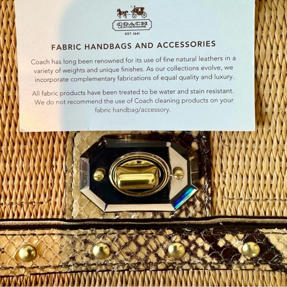 Coach Natalie Rattan Python Wristlet - image 7